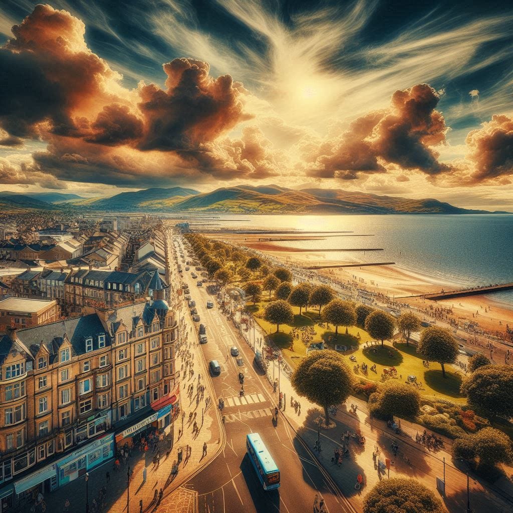 Student Flats in Morecambe - Bayt Student Accommodation Morecambe Bay promenade, a popular spot for students living in the area