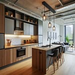 Modern kitchen in a Lancaster University Homes accredited flat
