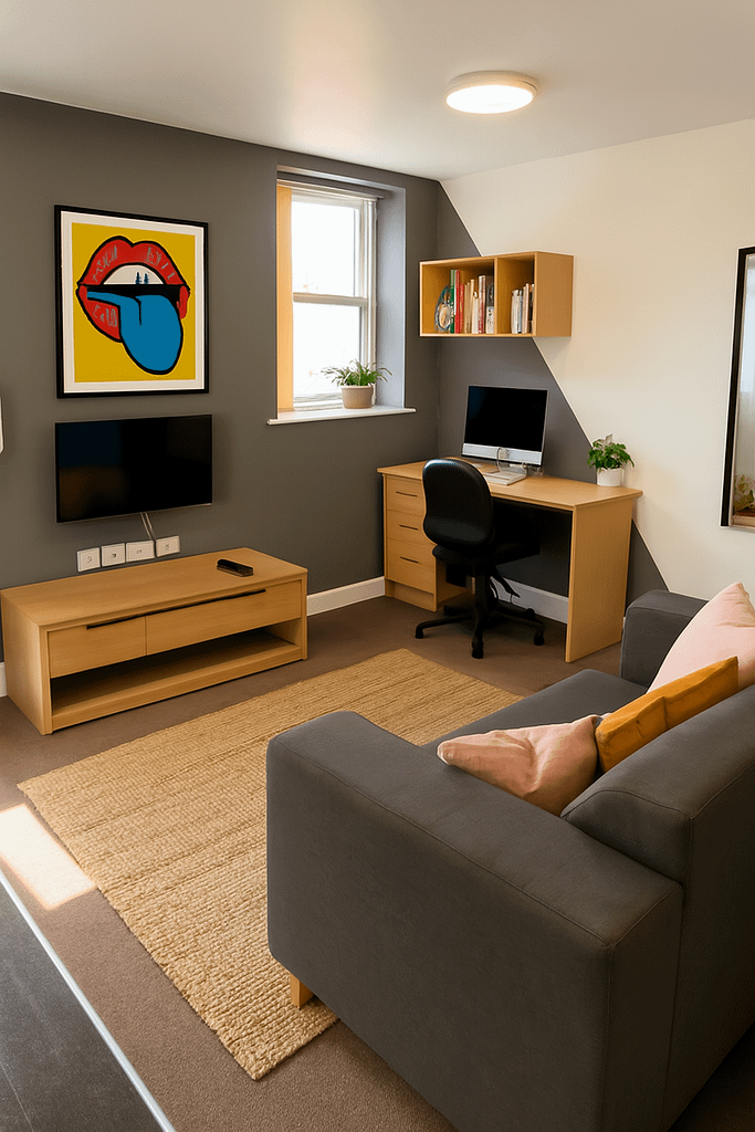 student luxury communal study area