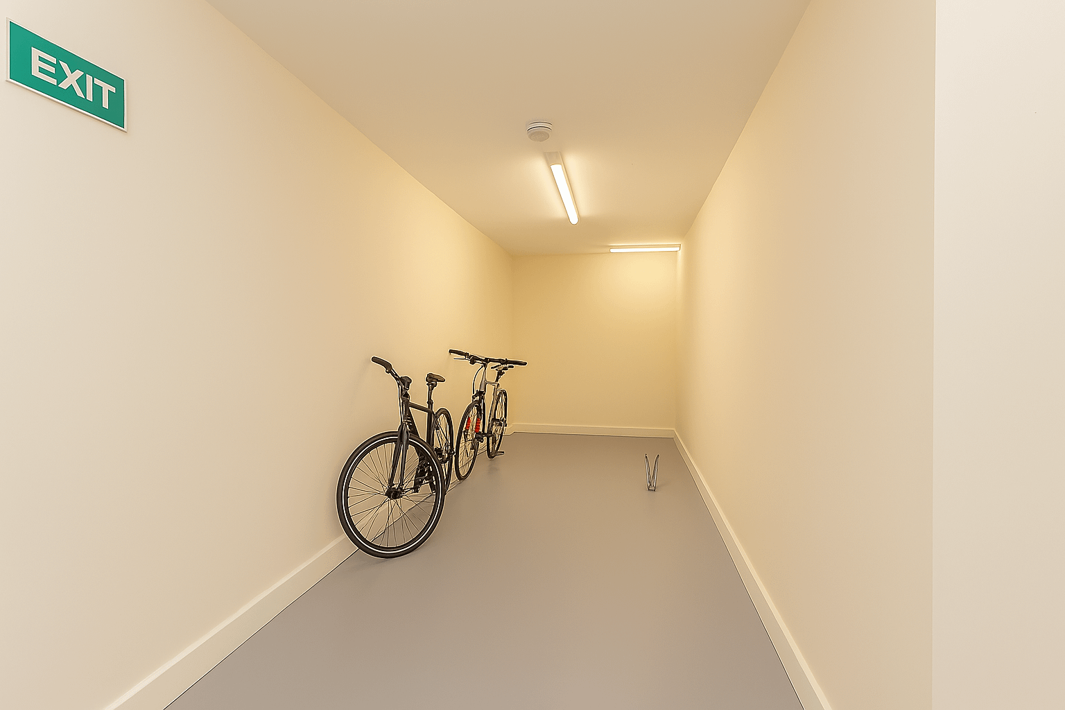 Secure internal bike store student accommodation Lancaster