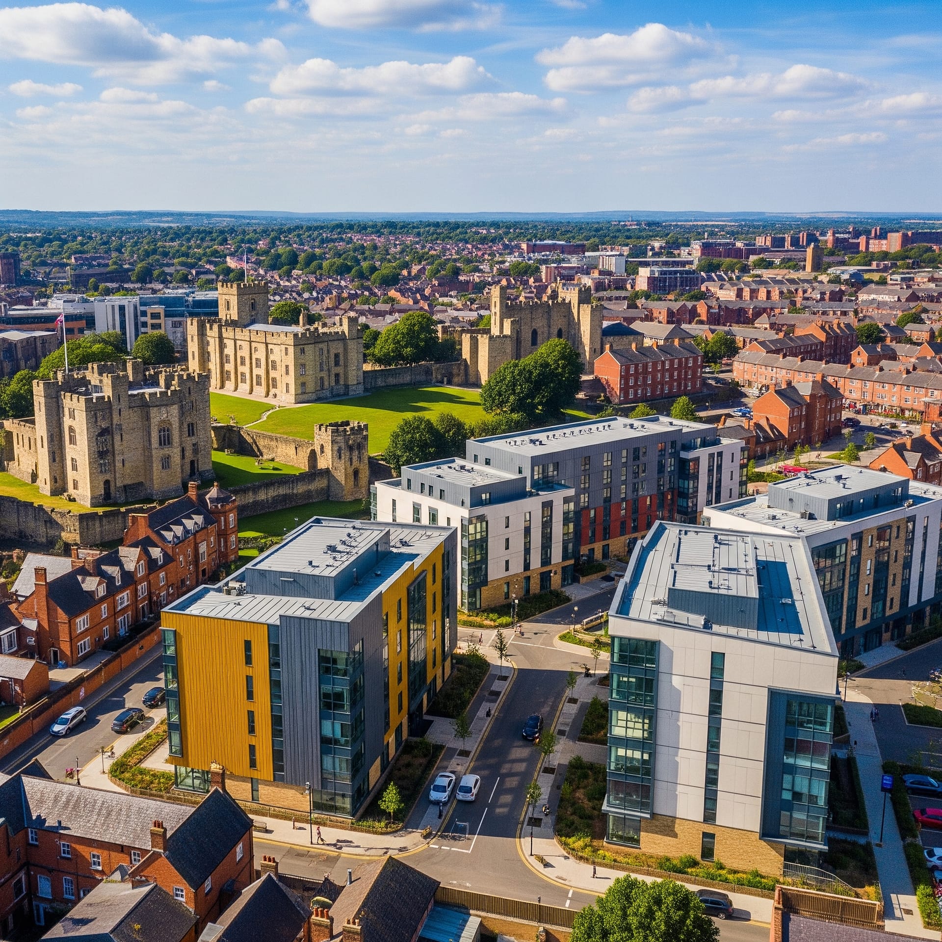 Scenic view of a historic city perfect for students attending Lancaster University